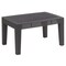 Merrick Lane Malmok Outdoor Coffee Table Faux Rattan Wicker Pattern Resin All-Weather Patio Coffee Table With Wood Plank Top Design